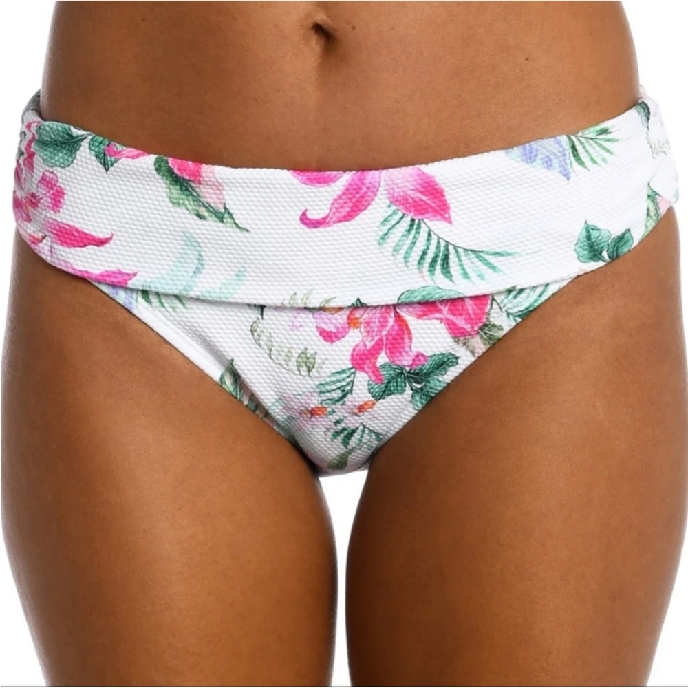 La Blanca Mystic Shirred Hipster Bikini bottom Size 10